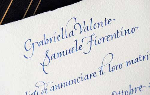 Dettaglio calligrafia italica
