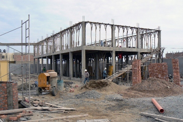 Construction site, April 2009