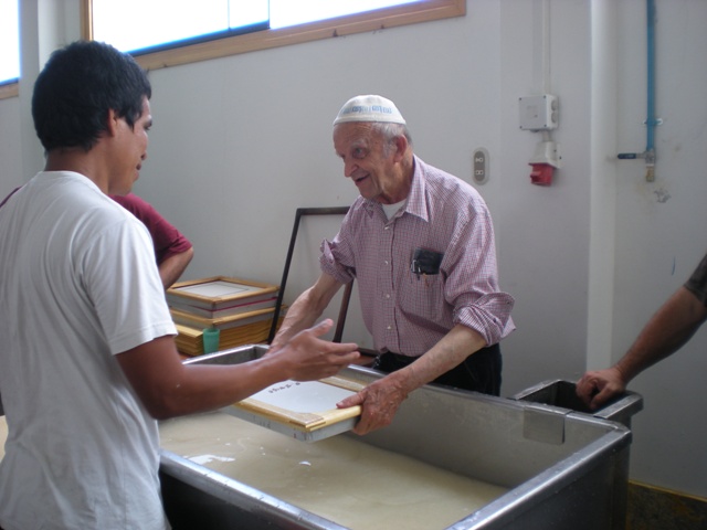 FATHER HUGO AT THE  PAPER MILL