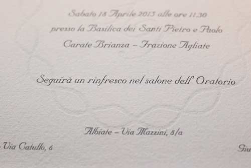 Wedding invitation with watermark model 'F'